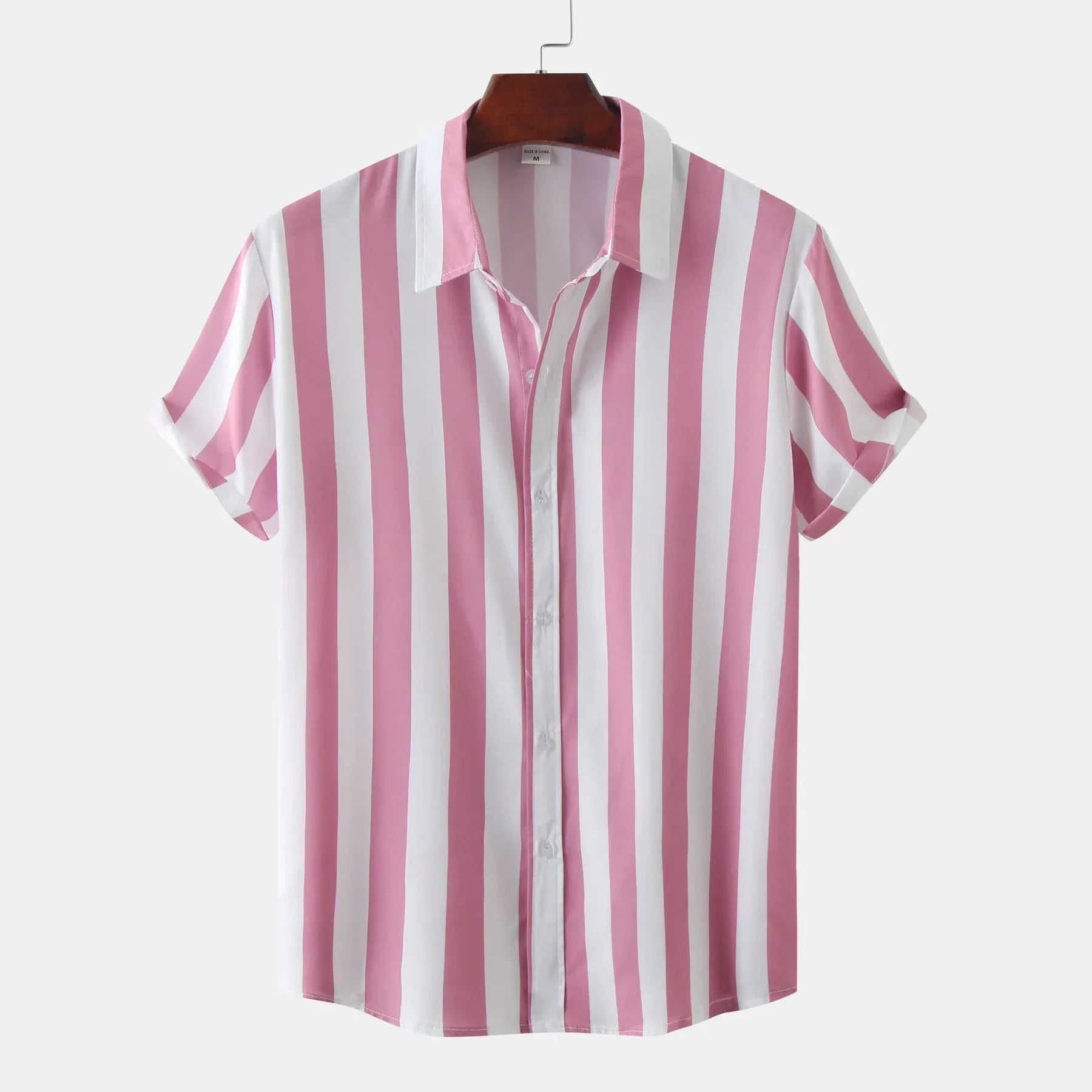Chemise Rayée Noire et Blanche | Polyester Léger | Style Graphique