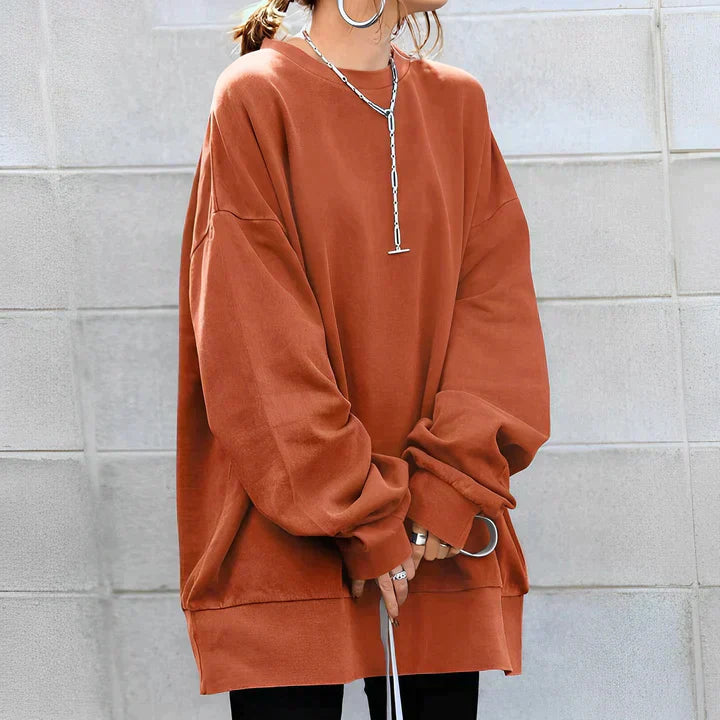 Sweat Oversize Noir | Coton | Minimaliste & Confortable