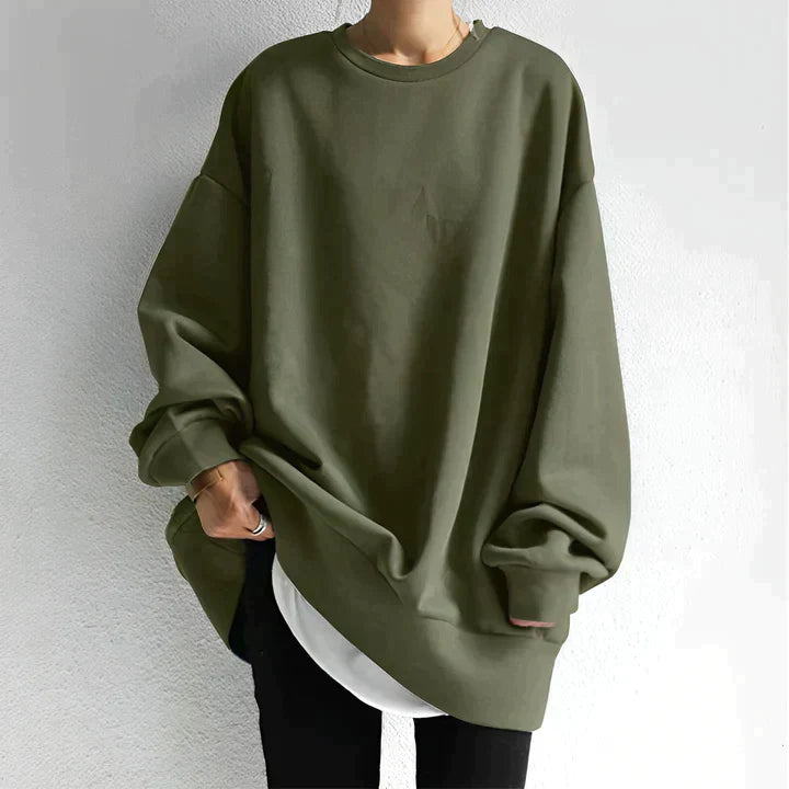 Sweat Oversize Noir | Coton | Minimaliste & Confortable