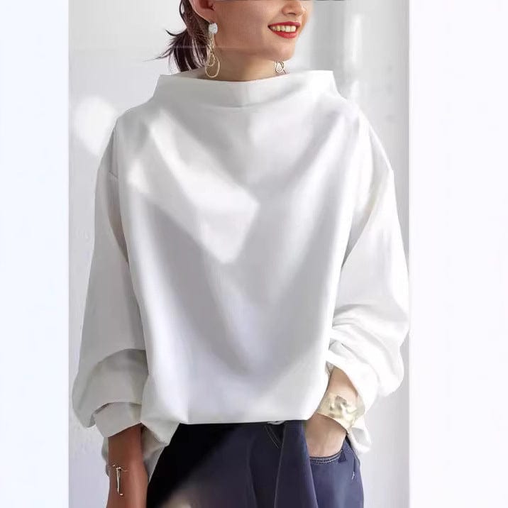 Minimal Luxe | Pull Oversize à Col Drapé