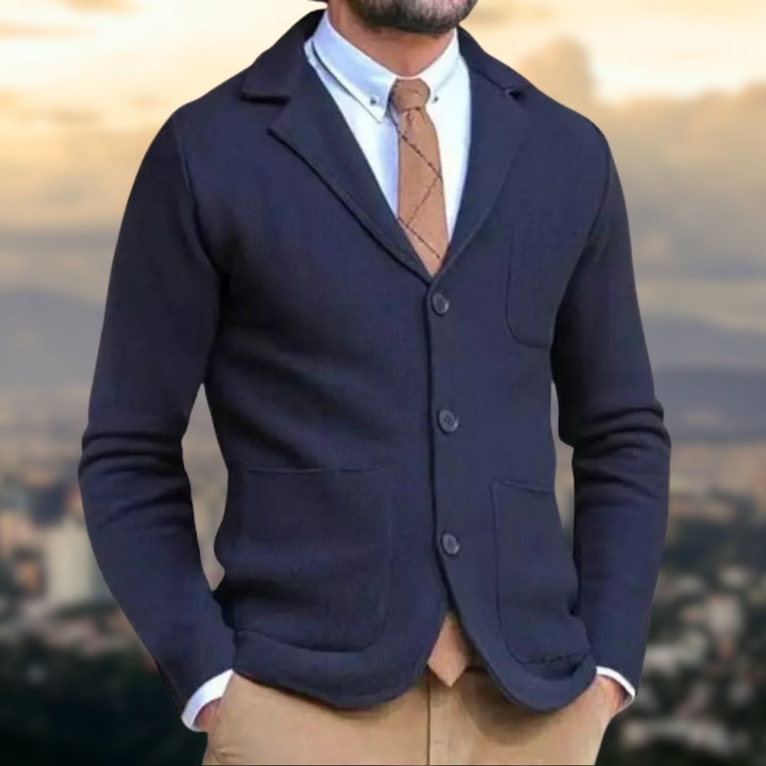 Blazer en Maille | Gris | Élégant et Confortable