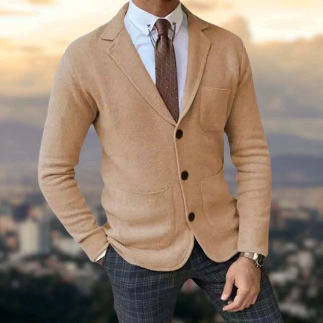Blazer en Maille | Gris | Élégant et Confortable