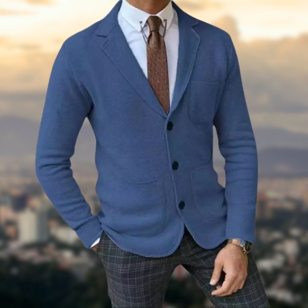 Blazer en Maille | Gris | Élégant et Confortable