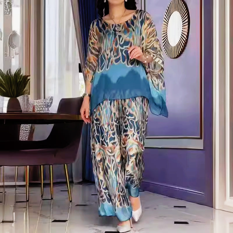 Ensemble Palazzo Imprimé | Fluidité Élégante et Touche Artistique