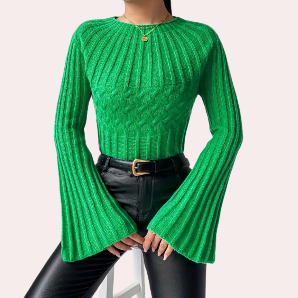 Pull Manches Évasées | Coton | Élégant et Cintré