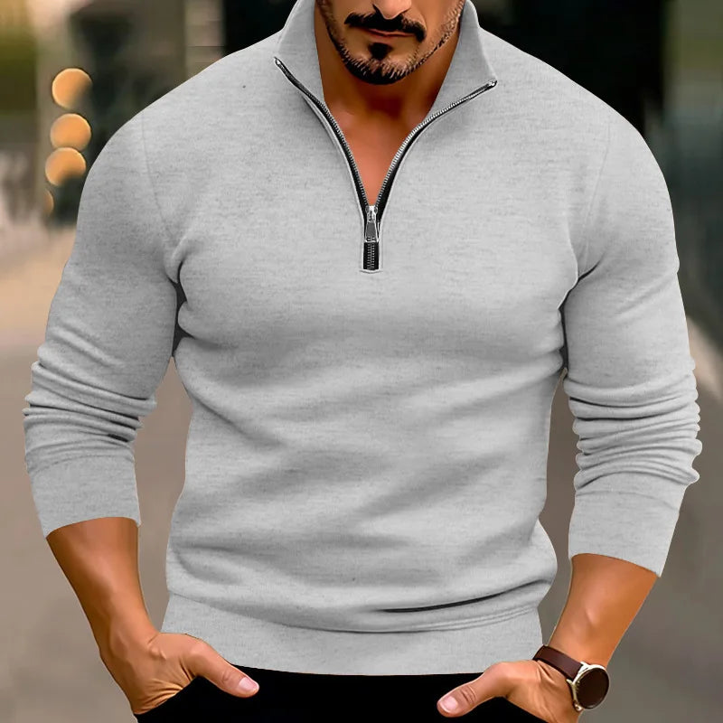 Pull Col Zippé | Ajusté & Moderne | Confort & Élégance