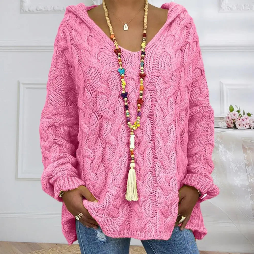 Maya - Pull Oversize Torsadé Turquoise | Confortable | Tendance Hivernale