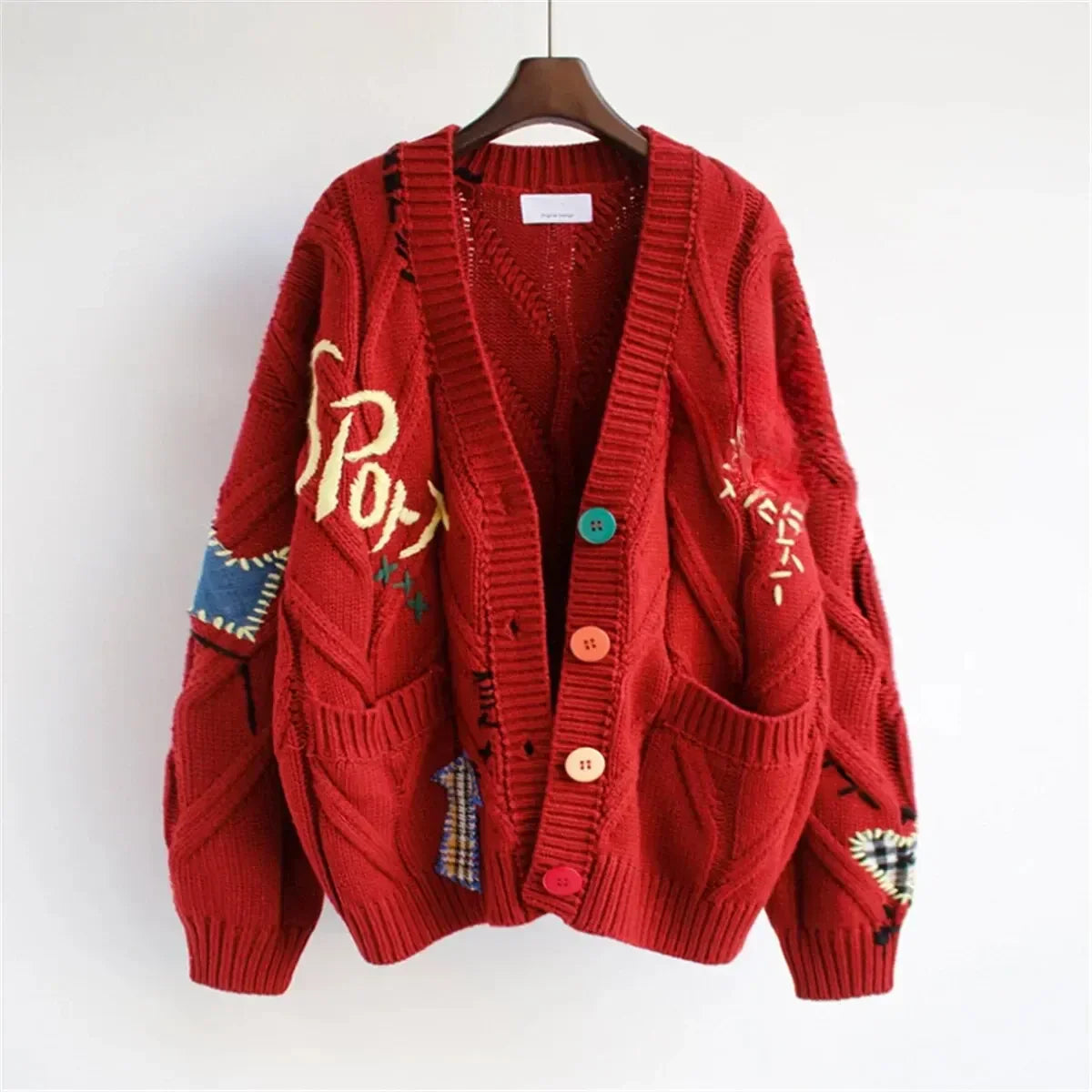 Anna - Cardigan Oversize Brodé | Unique | Style Créatif