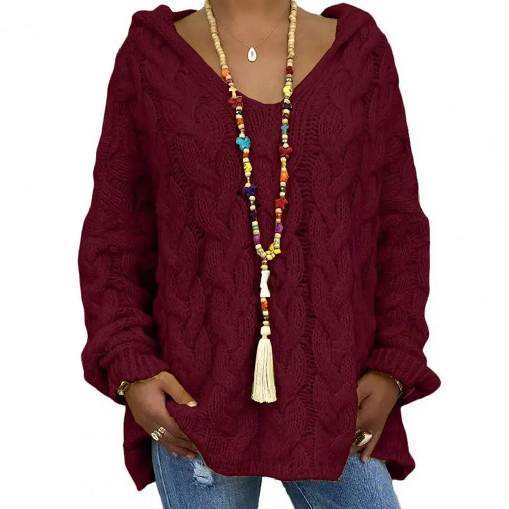 Maya - Pull Oversize Torsadé Turquoise | Confortable | Tendance Hivernale