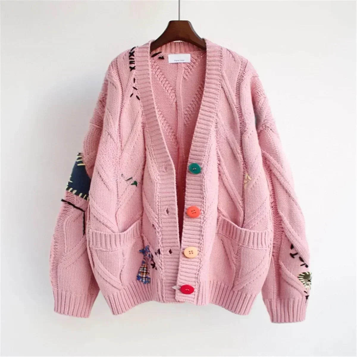 Anna - Cardigan Oversize Brodé | Unique | Style Créatif