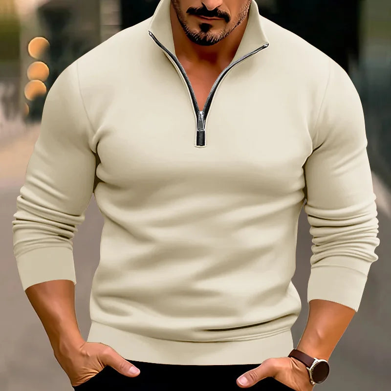 Pull Col Zippé | Ajusté & Moderne | Confort & Élégance