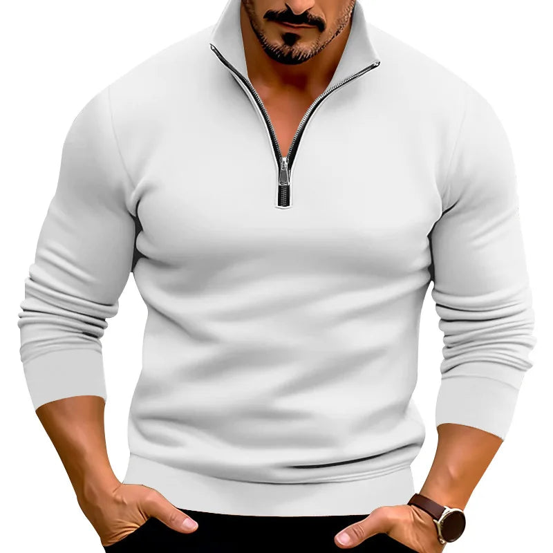 Pull Col Zippé | Ajusté & Moderne | Confort & Élégance