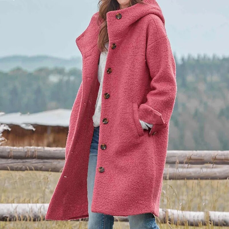 Manteau Long en Laine | Coupe Oversize | Chaud et Élégant
