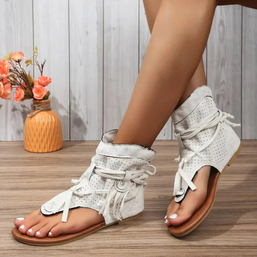 Sandales Ouvertes à Franges | Esprit Bohème et Confort Décontracté