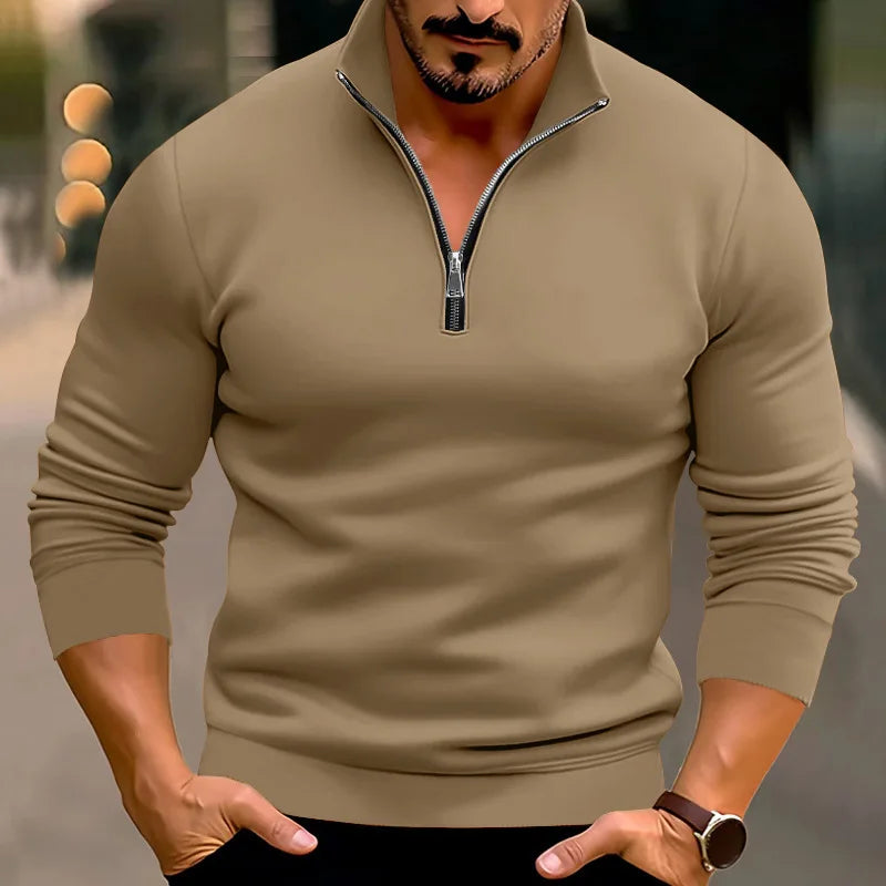 Pull Col Zippé | Ajusté & Moderne | Confort & Élégance