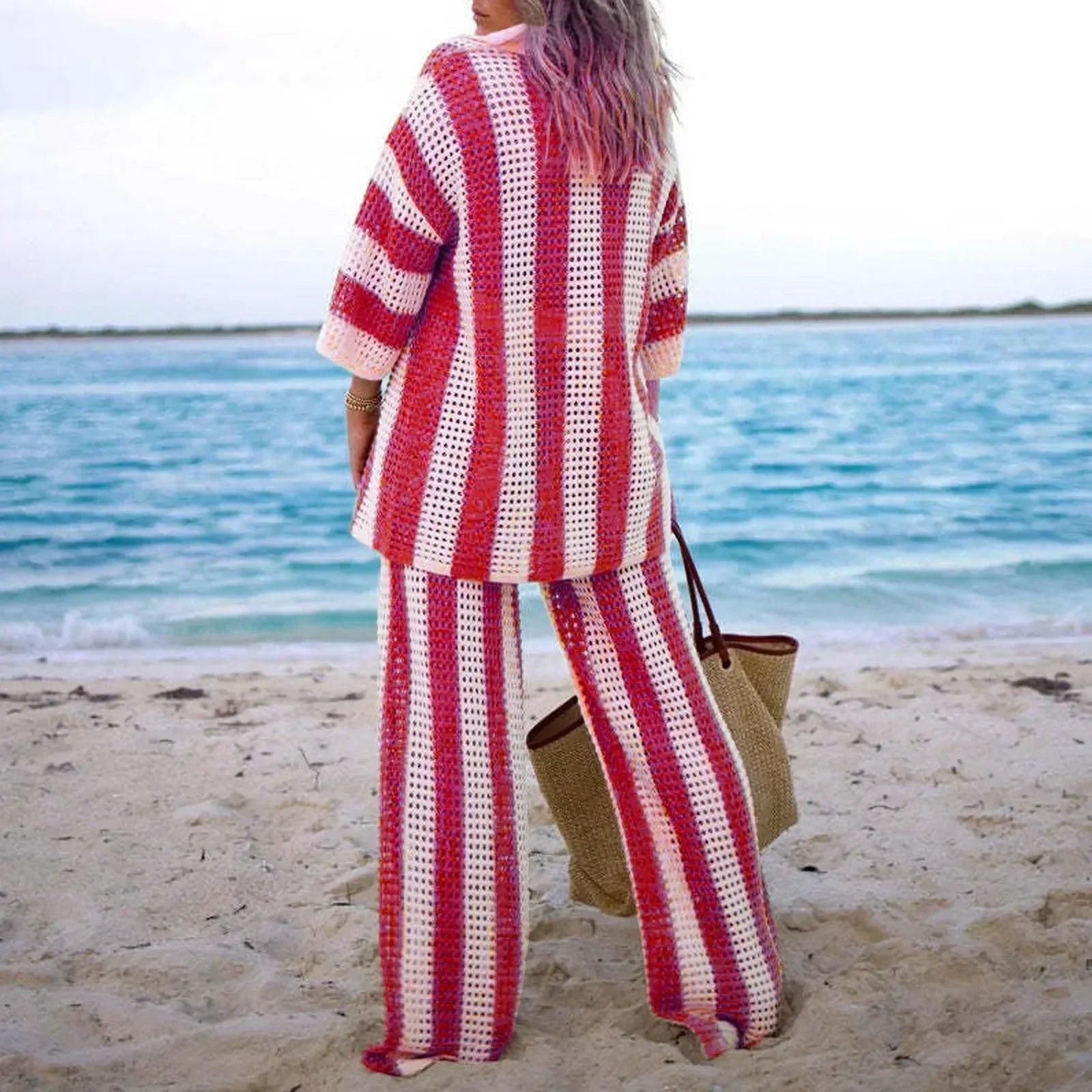 Ensemble Crochet | Rayé Bohème | Léger et Aéré