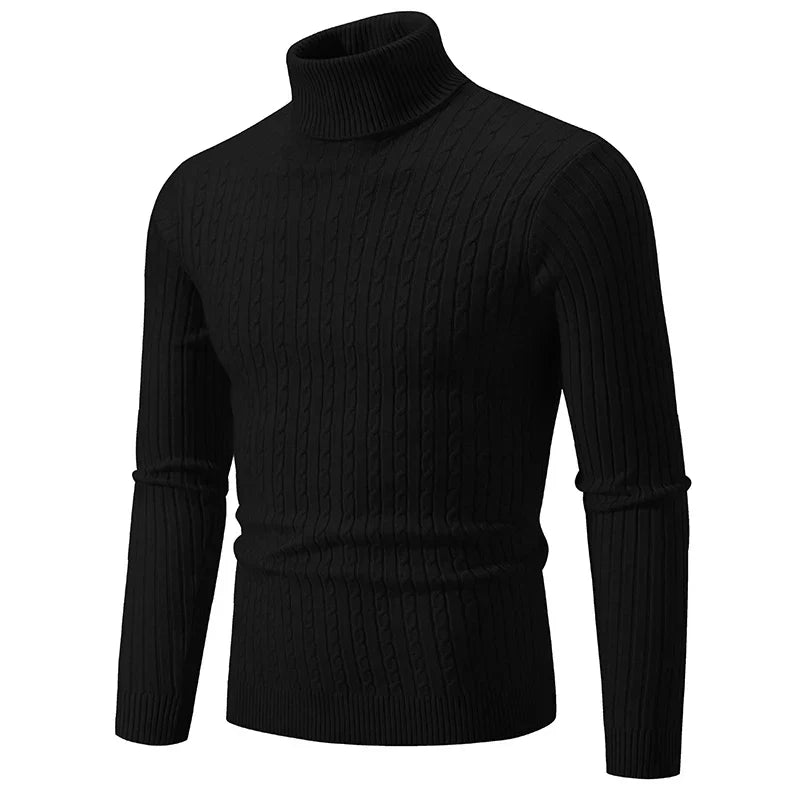 Pull Col Roulé | Beige | Maille Torsadée & Confortable