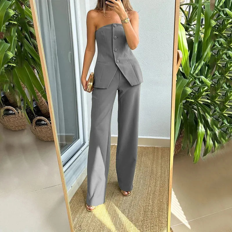 Ensemble Tailleur | Vert Olive | Élégant et Structuré