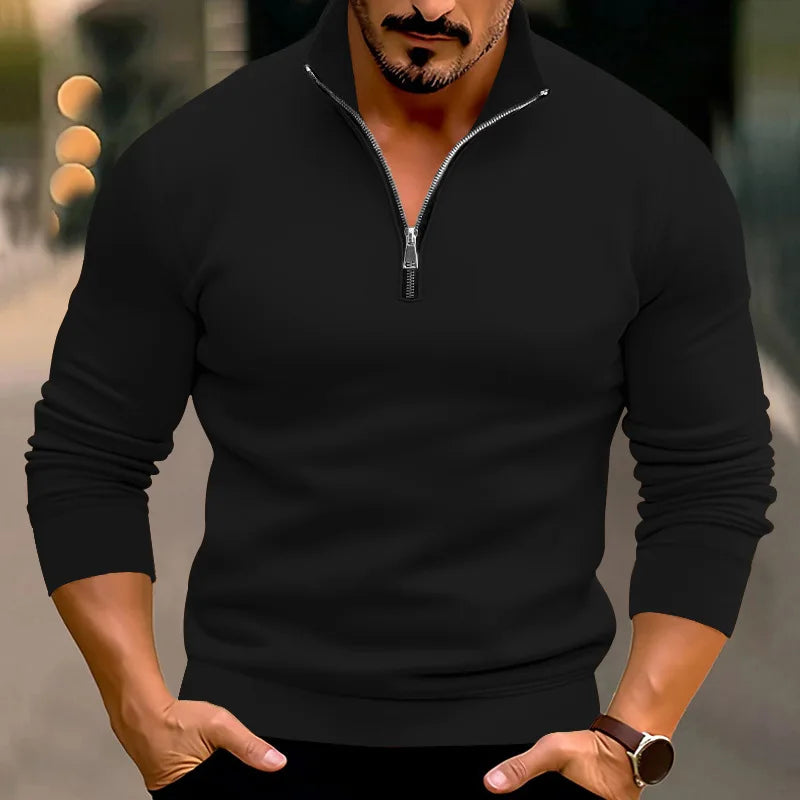 Pull Col Zippé | Ajusté & Moderne | Confort & Élégance