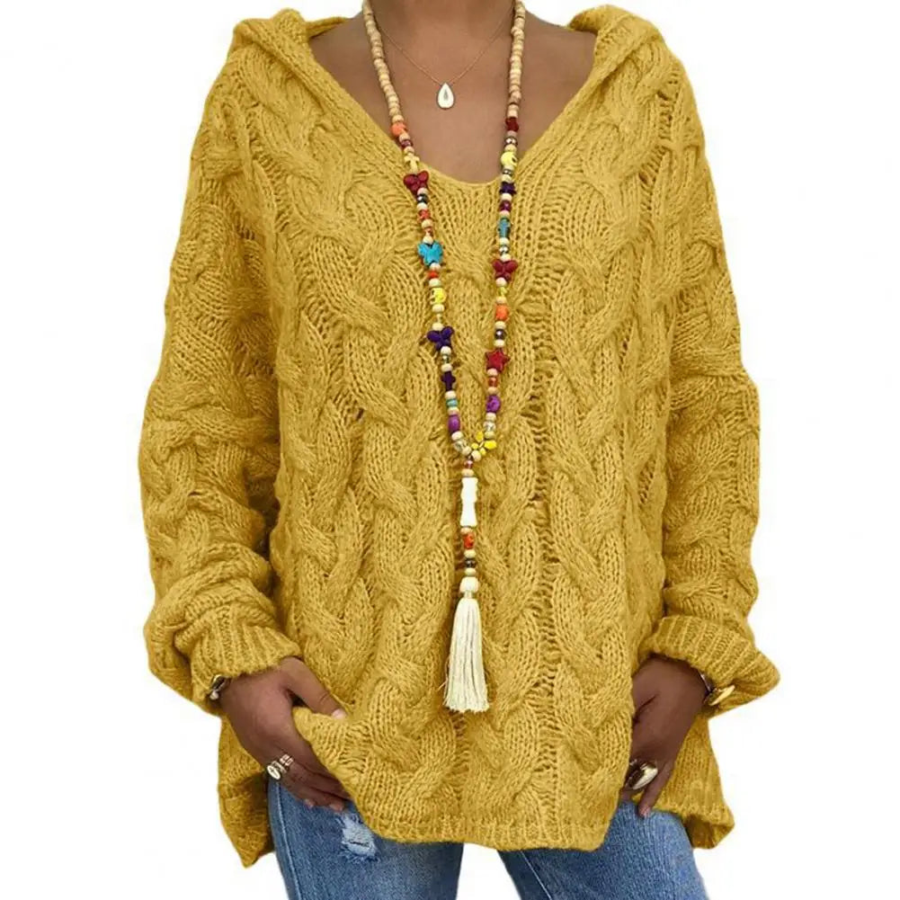 Maya - Pull Oversize Torsadé Turquoise | Confortable | Tendance Hivernale