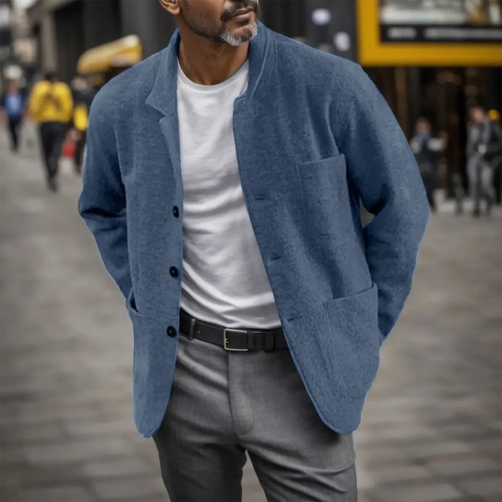 Veste Casual Chic | Bleu | Élégante et Légère