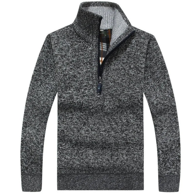 Pull Zippé | Gris | Chaud et Élégant