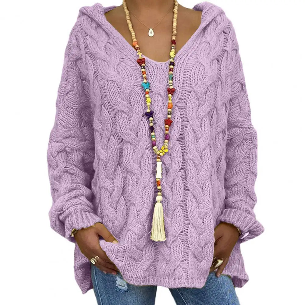 Maya - Pull Oversize Torsadé Turquoise | Confortable | Tendance Hivernale