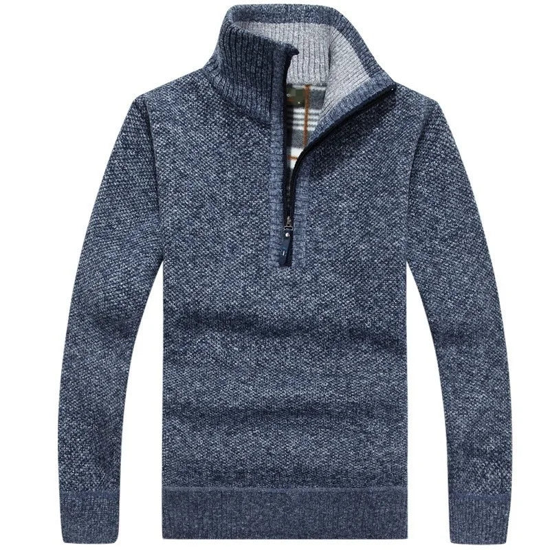 Pull Zippé | Gris | Chaud et Élégant