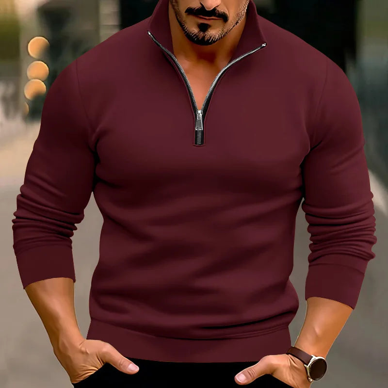 Pull Col Zippé | Ajusté & Moderne | Confort & Élégance