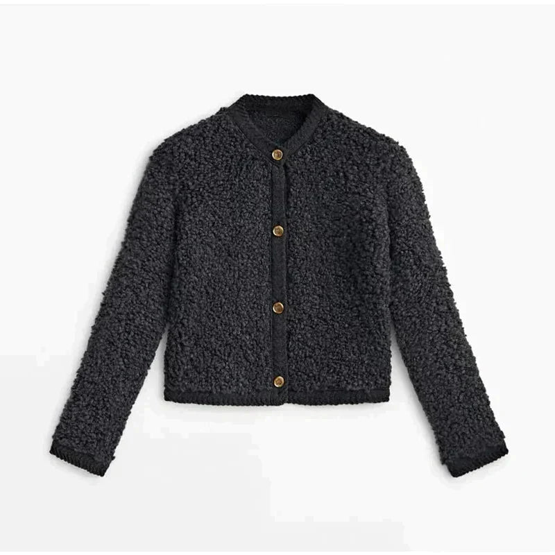Veste Bouclée | Noire | Chaude et Tendance