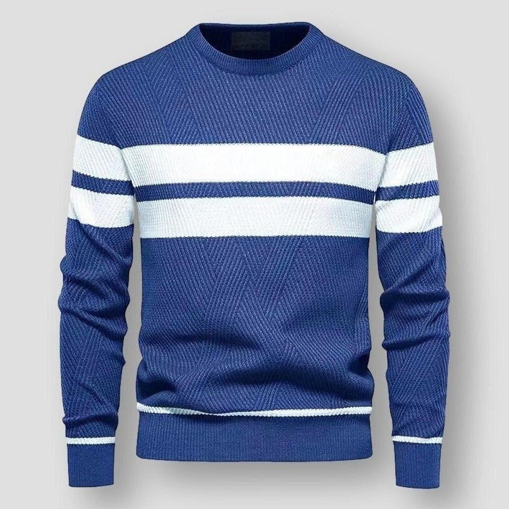 Pull à Rayures | Bleu & Blanc | Chaud et Moderne
