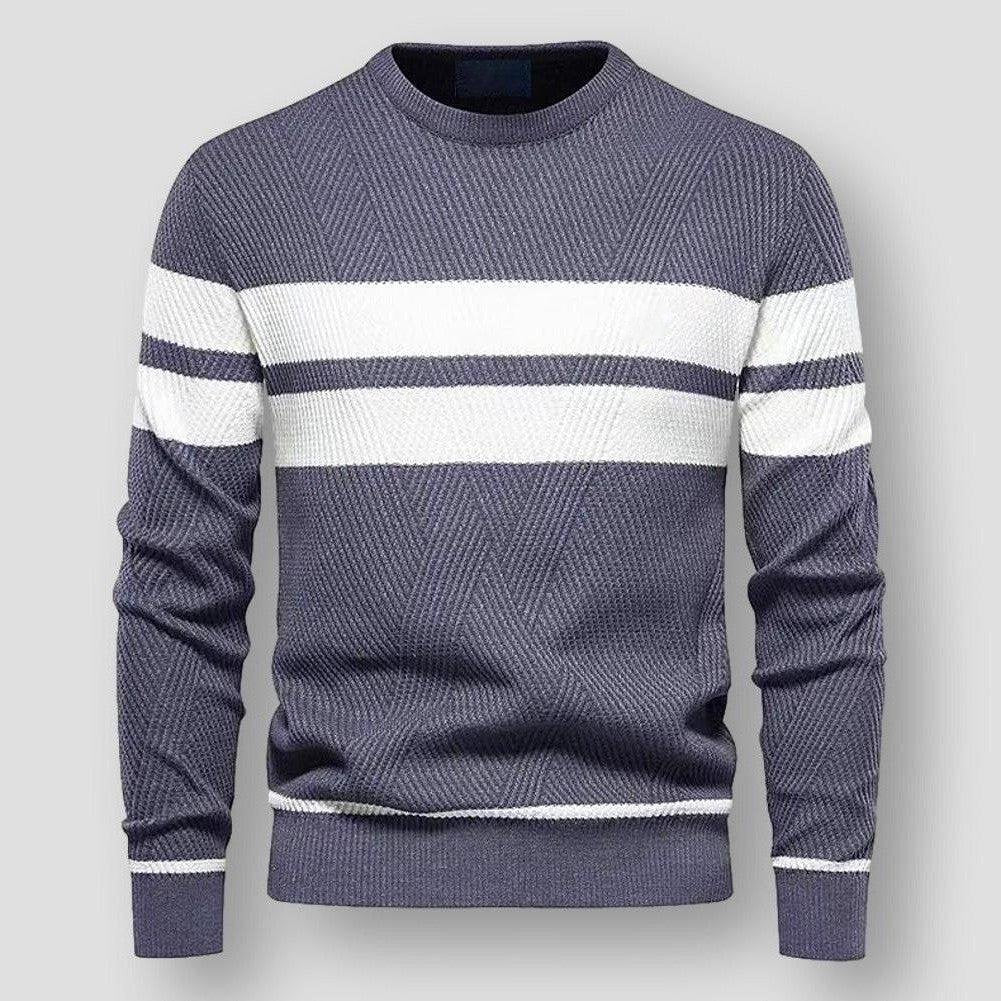 Pull à Rayures | Bleu & Blanc | Chaud et Moderne