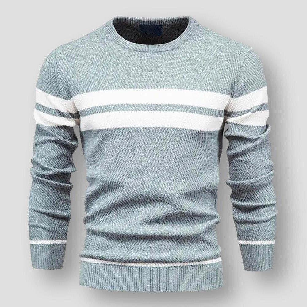 Pull à Rayures | Bleu & Blanc | Chaud et Moderne