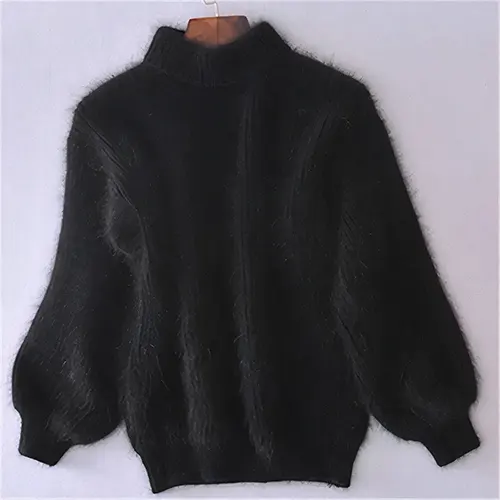 Pull en Tricot Vert Émeraude | Mélange Mohair & Acrylique | Doux & Élégant