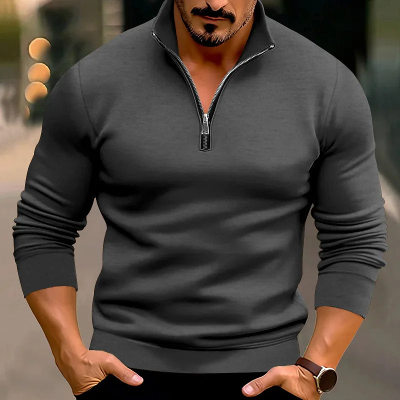 Pull Col Zippé | Ajusté & Moderne | Confort & Élégance