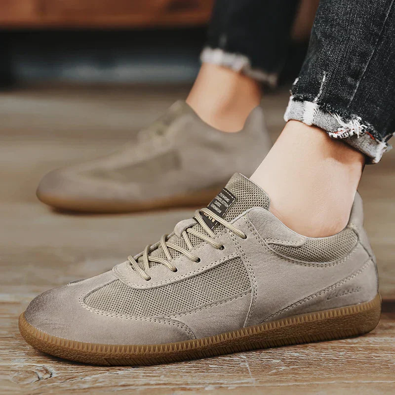 Essentiel Urbain | Baskets Taupe à Détail Mesh