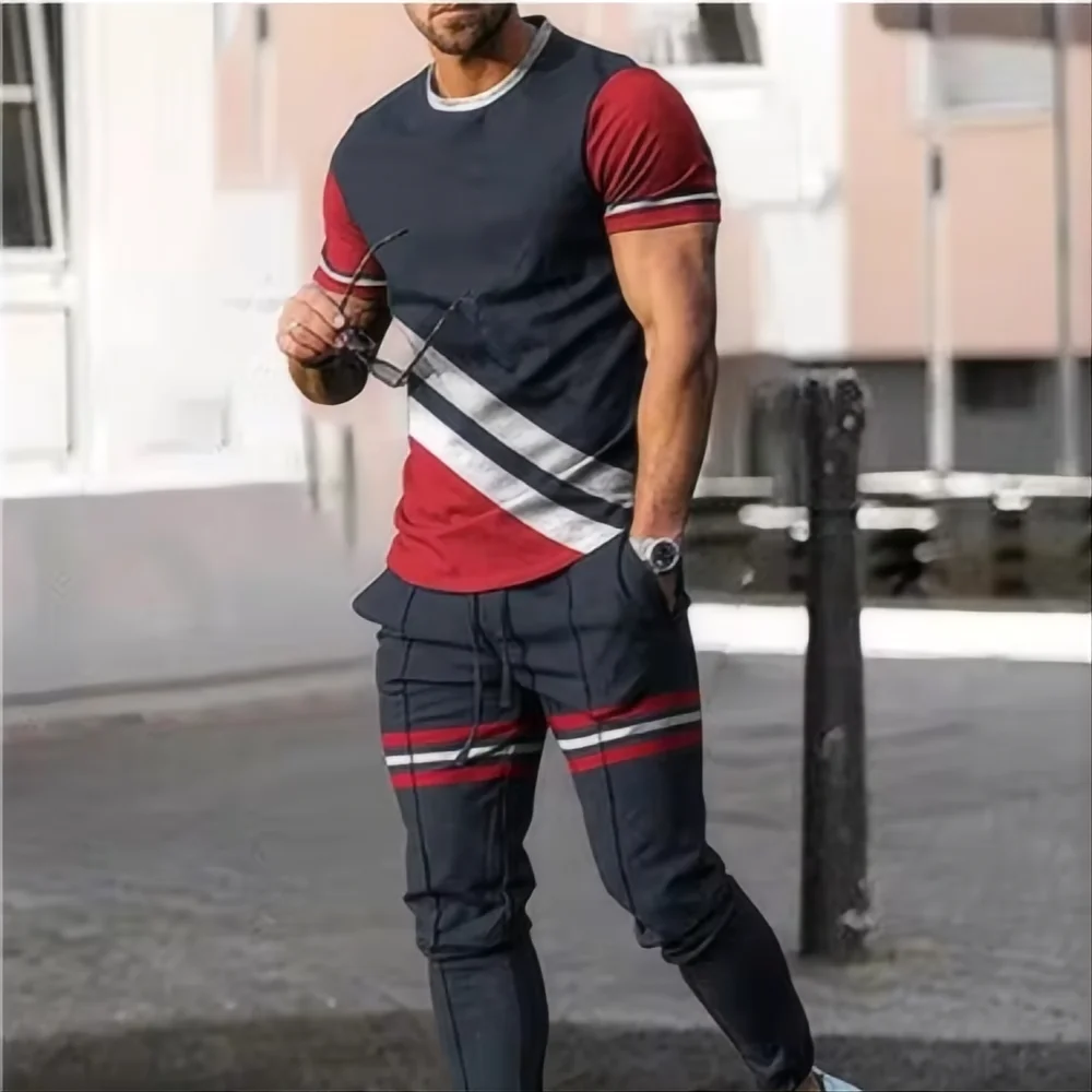 Élan Street | Ensemble Sportif Noir à Bandes Contrastées