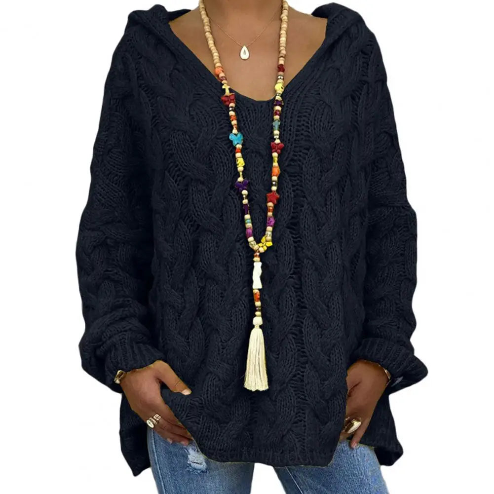 Maya - Pull Oversize Torsadé Turquoise | Confortable | Tendance Hivernale