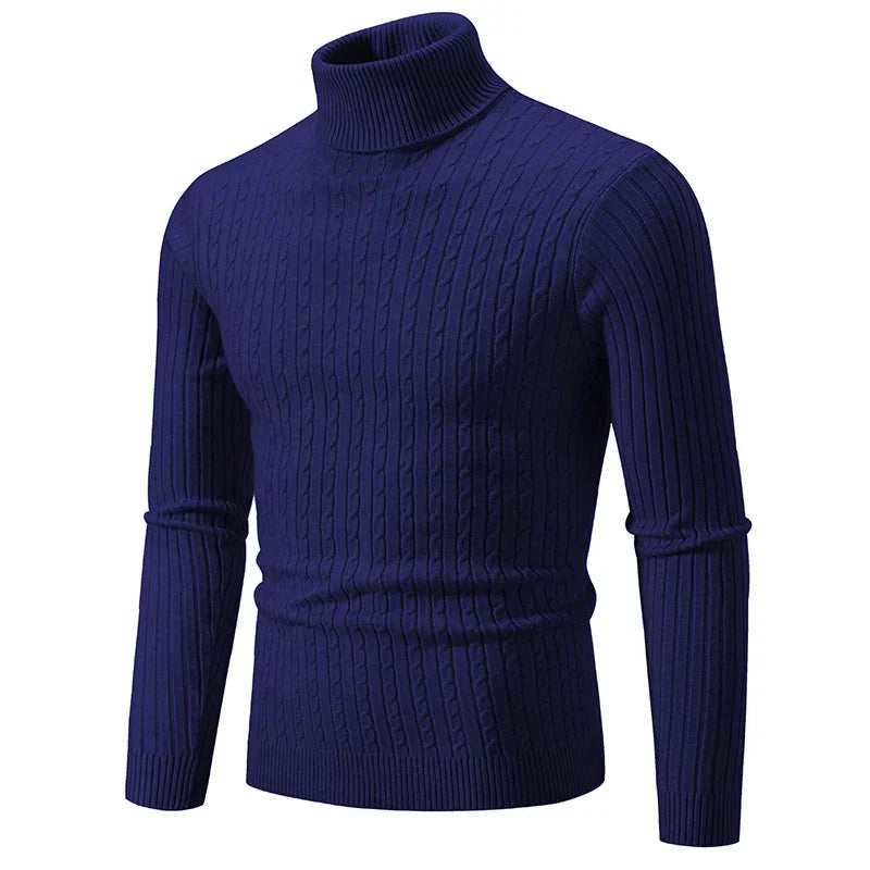 Pull Col Roulé | Beige | Maille Torsadée & Confortable