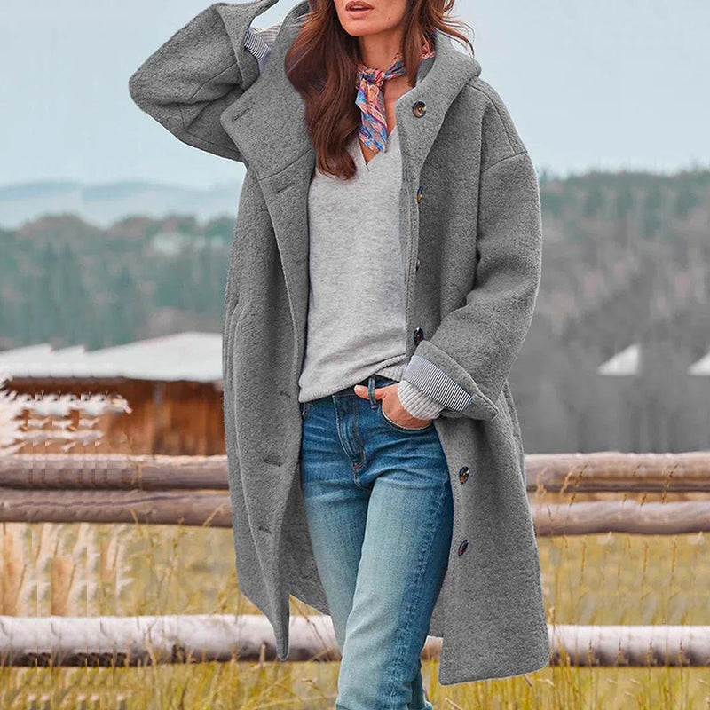 Manteau Long en Laine | Coupe Oversize | Chaud et Élégant
