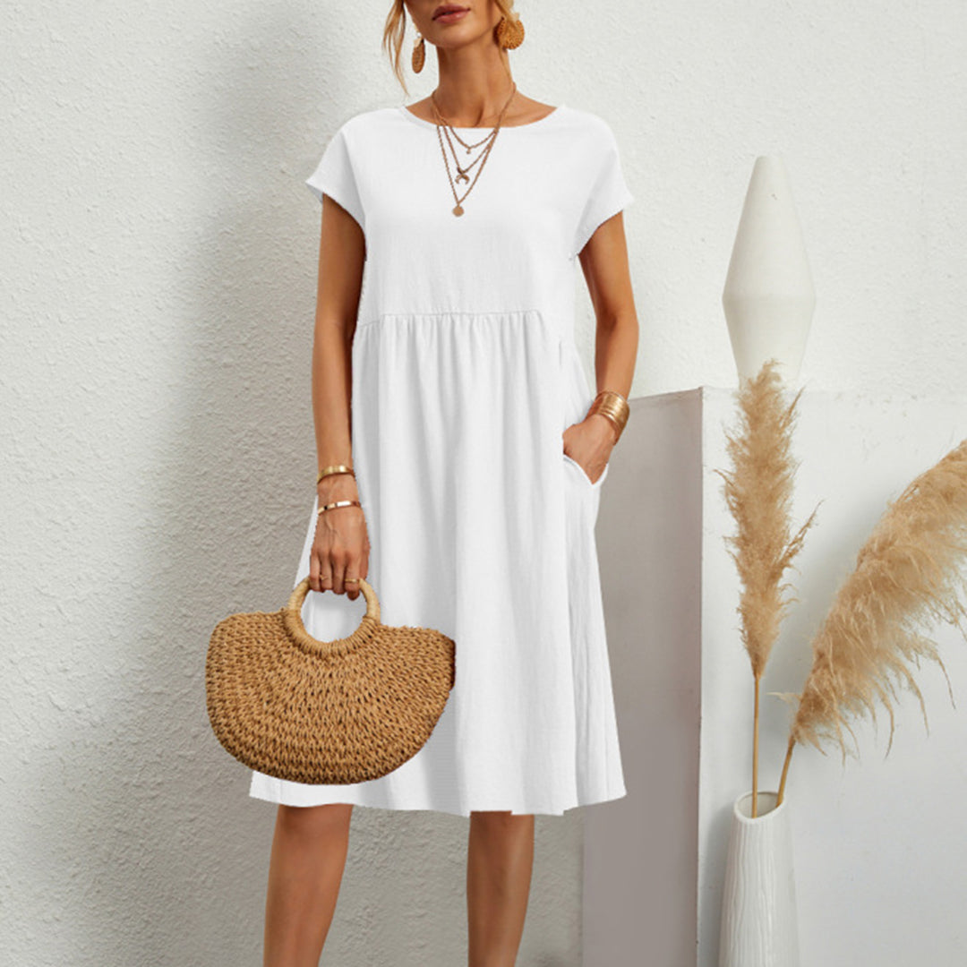 Robe Blanche en Coton | Légère & Fluide | Style Estival Décontracté