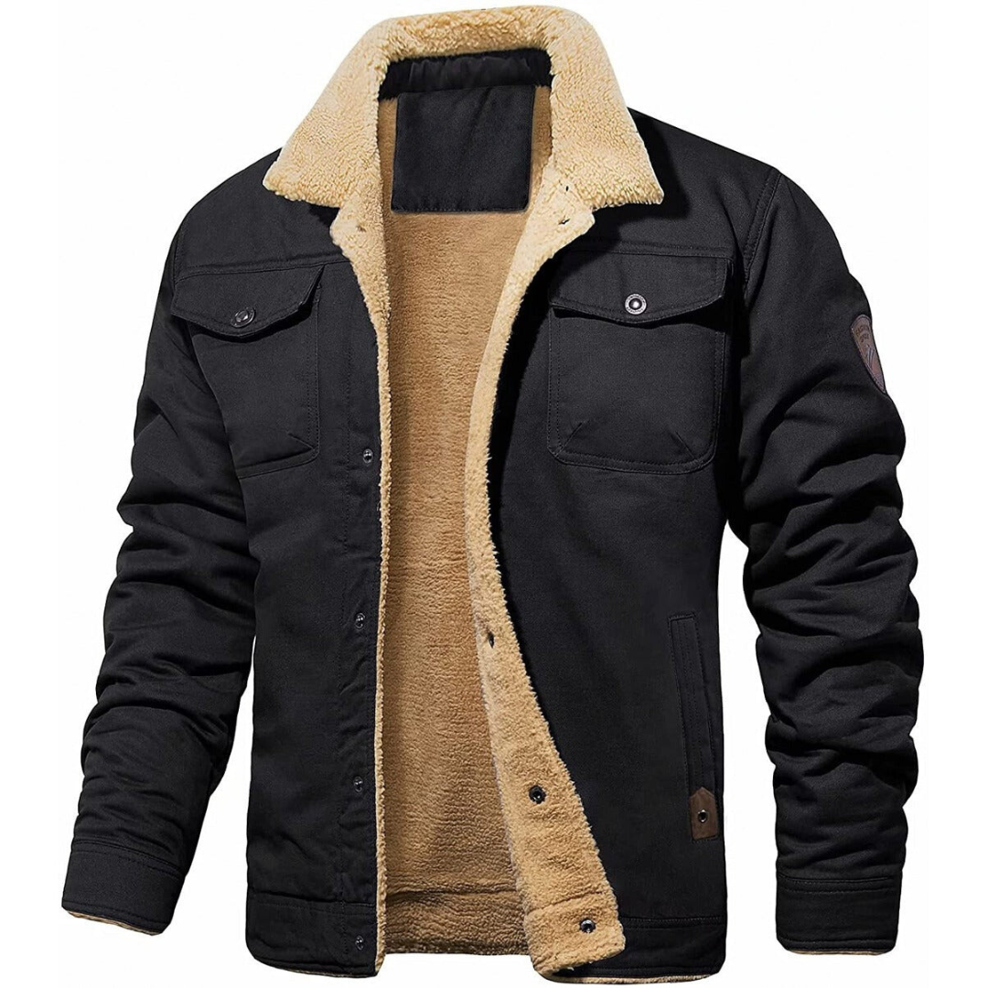 Veste Doublée Sherpa | Bleu Marine | Chaude & Intemporelle