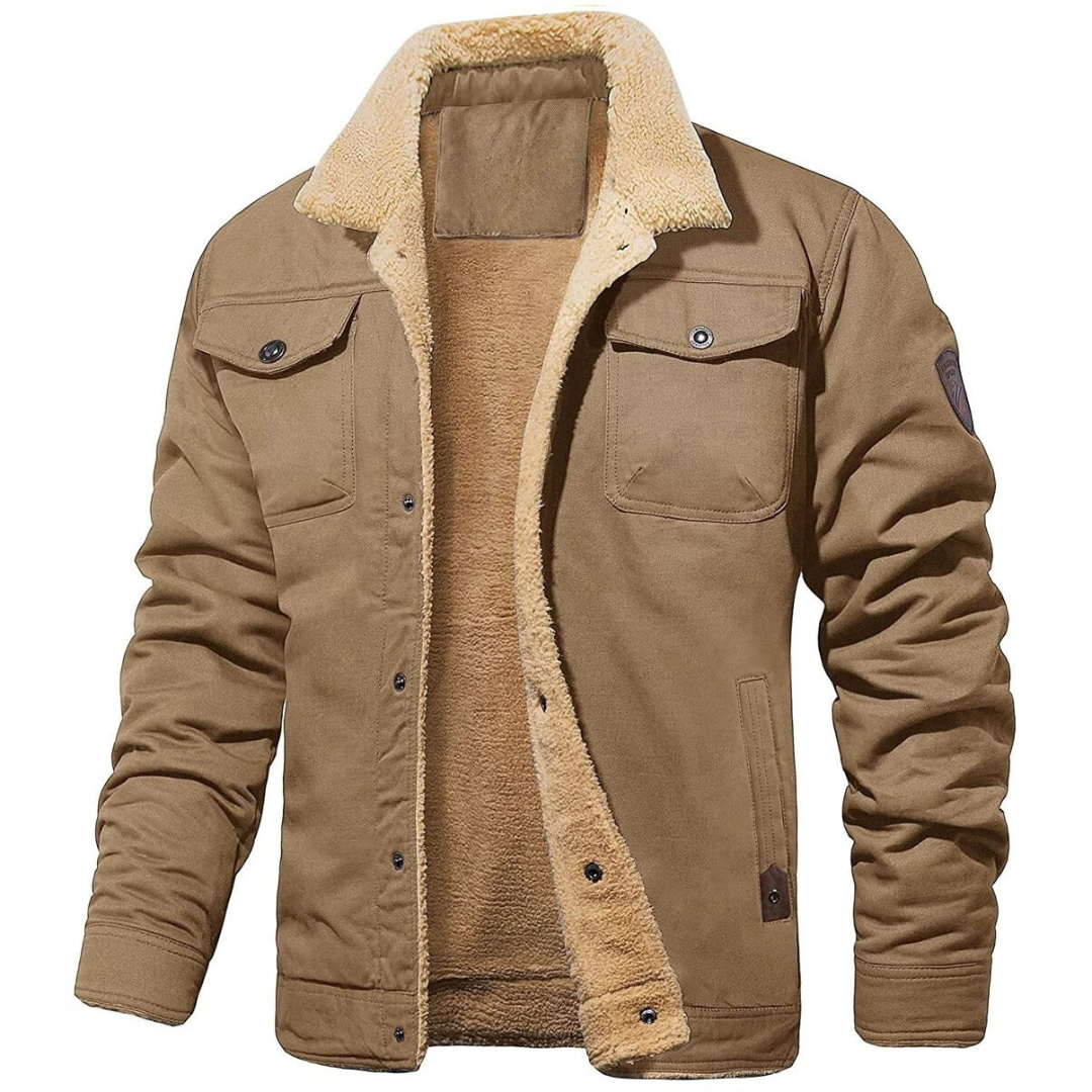 Veste Doublée Sherpa | Bleu Marine | Chaude & Intemporelle