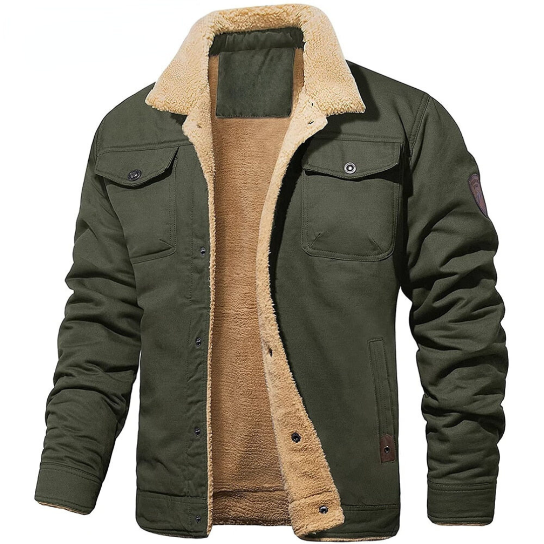 Veste Doublée Sherpa | Bleu Marine | Chaude & Intemporelle
