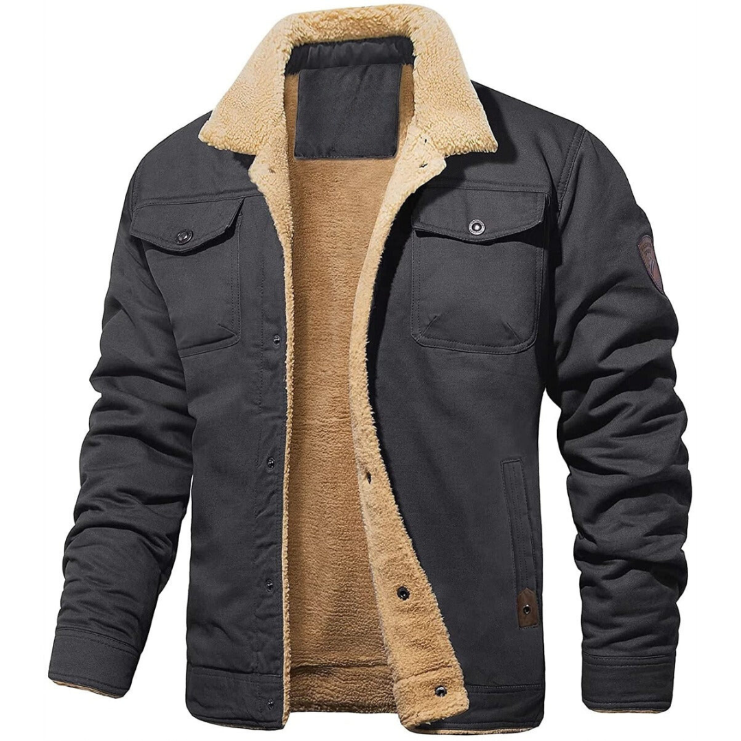 Veste Doublée Sherpa | Bleu Marine | Chaude & Intemporelle