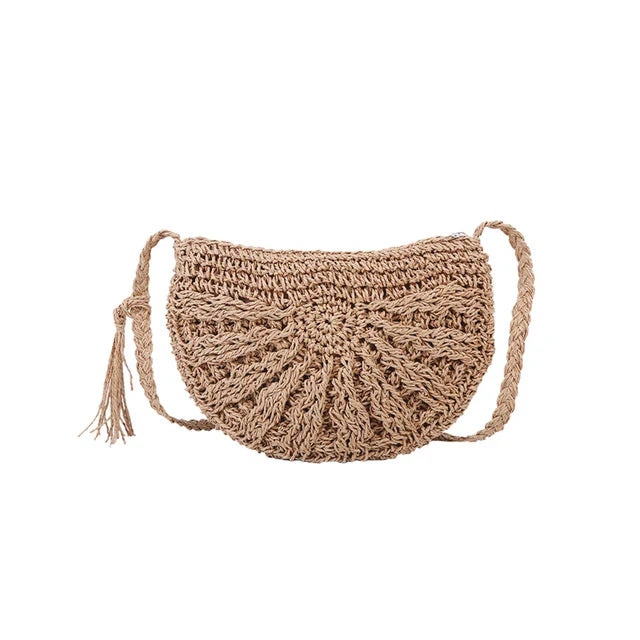 Lena - Sac en Paille | Tressé à la Main | Élégant & Bohème
