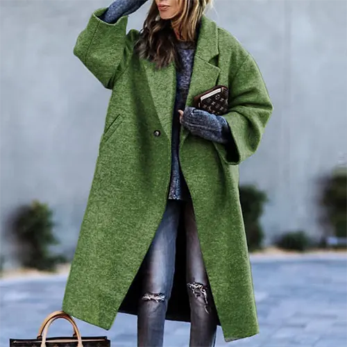 Manteau Long Graphique | Style Artistique | Confort Moderne