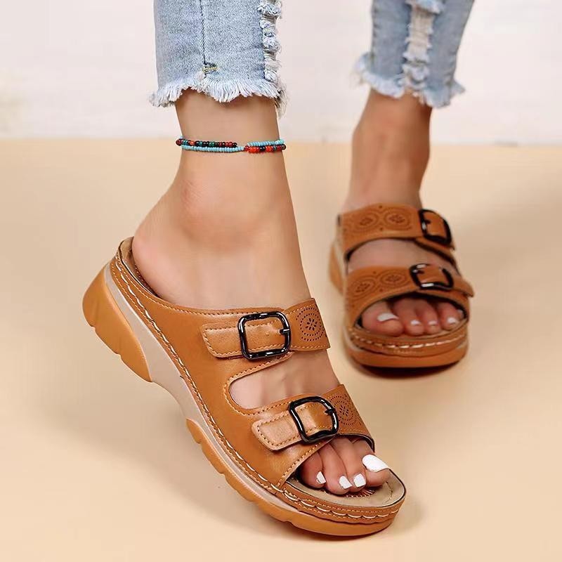 Sandales Compensées à Brides | Confort Chic