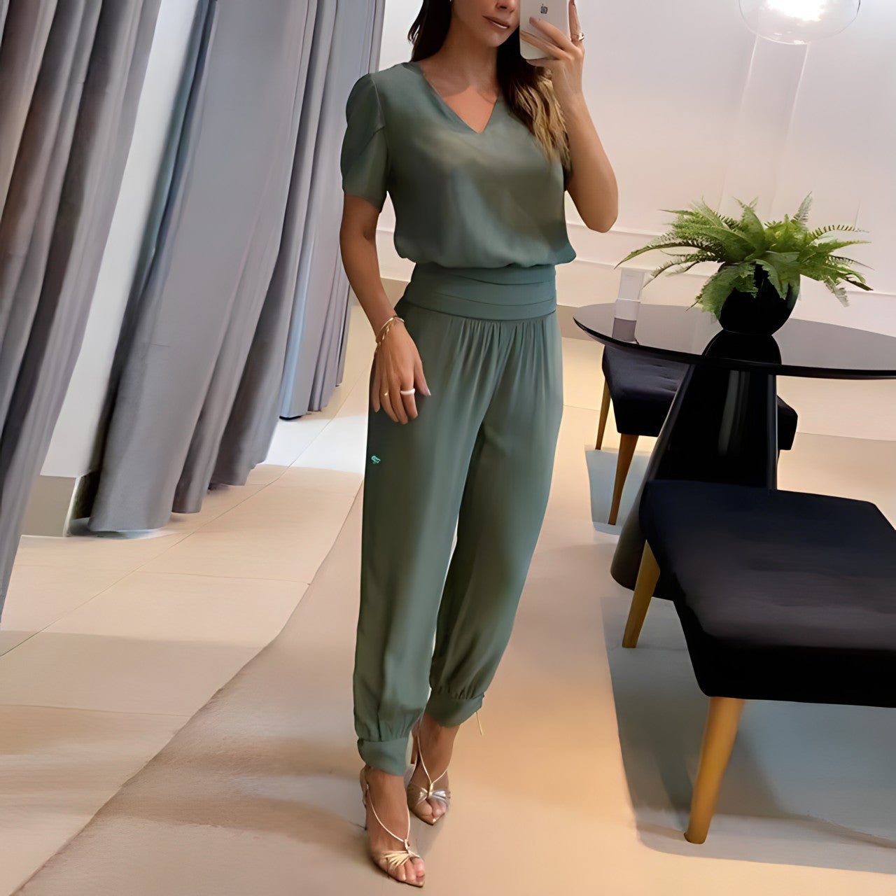 Combinaison Fleurie | Viscose | Élégante & Fluide