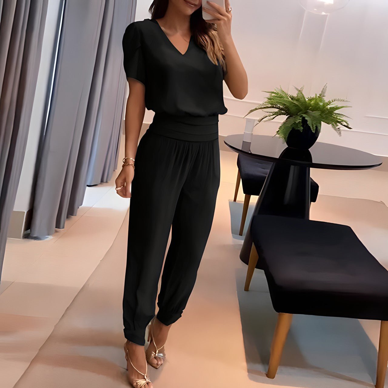 Combinaison Fleurie | Viscose | Élégante & Fluide